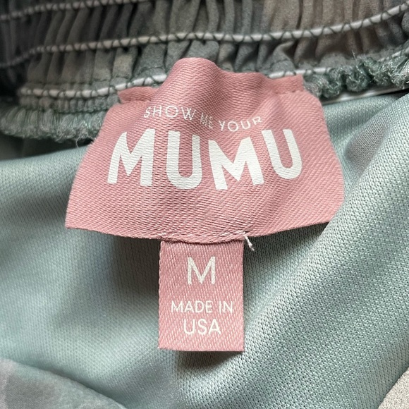 Show Me Your MuMu Reese Ruffle Maxi Dress Medium Watercolor Floral Wedding Guest - Picture 5 of 9